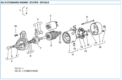 Nanni 2.10 Stater details reservedele 