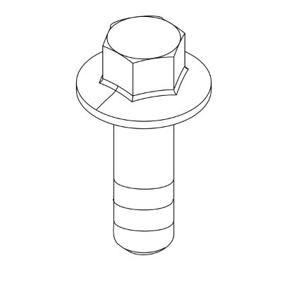 R542509: Flanged Cap Screw, M8 X 25 John Deere part - Original